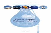 Power Sector Reform in Africa - Asea Apua · But what have the various power sector reforms brought about? This question ... 6 Best practices - pOwer sectOr reFOrm iN aFrica Financing