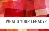 WHAT’S YOUR LEGACY?cs.swan.ac.uk/~csbob/codah/workshop/thimbleby16whats.pdfDevelops knowledge 4. Stimulates new, important questions 5. Methods used to explore the issue are appropriate