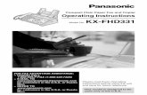 Compact Plain Paper Fax and Copier - …pdf.textfiles.com/manuals/FAXMACHINES/Panasonic KX-FHD331 Plain... · Compact Plain Paper Fax and Copier Model No. KX-FHD331 ... fire, electric
