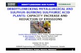 DEBOTTLENECKING METALLURGICAL AND SULPHUR-BURNING SULPHURIC ACID PLANTS…€¦ ·  · 2015-11-04SULPHUR-BURNING SULPHURIC ACID PLANTS: CAPACITY INCREASE AND ... Chevron Climax Molybdenum