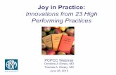 Innovations from 23 High Performing Practices€¦ ·  · 2017-07-18Innovations from 23 High Performing Practices PCPCC Webinar Christine A ... Sources: Dyrbye. JAMA 2011;305:2009-2010.;