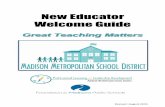 New Educator Welcome Guide - Welcome to the … Educator Welcome... · Become an engaged and reflective learner ... work and contribution to the New Educator Welcome Guide. 3 ...