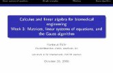 Calculus and linear algebra for biomedical engineering Week 3: Matrices, linear ...€¦ ·  · 2008-10-28Calculus and linear algebra for biomedical engineering Week 3: ... Given