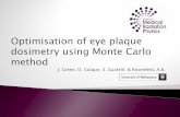 Optimisation of eye plaque dosimetry using Monte Carlo …web/@eng/@phys/... · Optimisation of eye plaque dosimetry using Monte Carlo ... The CMRP have developed dosimetry software,