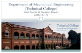 Department of Mechanical Engineering (Technical College) ·  · 2017-10-04Department of Mechanical Engineering (Technical College) ... Turner and Fitter in order to cater industrial