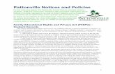 Pattonville Notices and Policies - Pattonville School Districtfccms.psdr3.org/District/Docs/I09C3D144.0/Legal Notices.pdf · Pattonville Notices and Policies On the following pages,