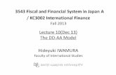 Lecture 10(Dec 13) The DD-AA Model Hideyuki IWAMURAiwamura/class/intl_finance_e_2013/kcuc...Fall 2013 Faculty of International Studies Lecture 10(Dec 13) The DD-AA Model. Aggregate