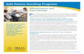 Safe Patient Handling Programs - National Institutes of … 3.5_SPH... · CARING FOR OUR CAREGIVERS Safe Patient Handling Programs Effectiveness and . Cost Savings. P. rior to establishing