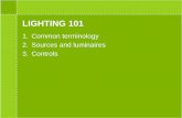 LIGHTING 101cltc.ucdavis.edu/sites/default/files/files/publication/...What other lighting terminology do you use on the job? SLIDE 14 LUMINOUS FLUX • EFFICACY • FLUX • ILLUMINANCE