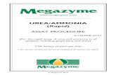 UREA/AMMONIA Rapid - Megazyme (Rapid) ASSAY PROCEDURE K-URAMR 07/17 (For the rapid assay of urea and ammonia in all samples, including grape juice and wine) (*50 Assays of each per