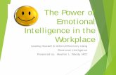The Power of Emotional Intelligence in the Workplace Power of Emotional Intelligence in the Workplace Leading Yourself & Others Effectively Using Emotional Intelligence Presented by:
