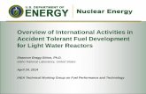 Overview of International Activities in Accident Tolerant ... · Overview of International Activities in Accident Tolerant Fuel Development for Light Water Reactors Shannon Bragg-Sitton,