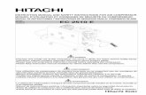 MODEL EC 2510 E - HITACHI Power Tools: Home€¦ · instruction manual and safety instructions for air compressor manuel d’utilisation et consignes de sÉcuritÉ du compresseur