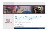 Emerging Chinese Market & Consumer Insights€¦ · Emerging Chinese Market & Consumer Insights Vinay Dixit Senior Director – Asia Consumer Centers McKinsey & Company 15 October