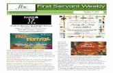 First Servant Weekly · 8:45 Chinese Prayer Service ... 11:00 Discover: Missions/Evangelism 3:45 p.m. Handbell rehearsal ... Info flyer: