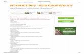 BANKING AWARENESS GENERAL AWARENESS WITH SPECIAL REFERENCE ...fi.ge. awareness with special reference to banking industry ... socio economy at a. ... current economy (19) banking terms