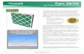 Farr 30/30 - Filter Sales & Service, Inc · Farr 30/30® High-Capacity MERV 8 Pleated Panel Filter The best performing pleated panel filter — guaranteed! The Camfil Farr 30/30 has