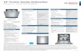24 Pocket Handle Dishwasher · Applicable product warranty can be found in accompanying product ... Bosch warrants that the Product is free from defects in materials and workmanship