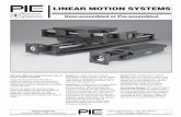 R LINEAR MOTION SYSTEMS - pic-designcatalog.compic-designcatalog.com/Images/pdfcat/section_1.pdf · R LINEAR MOTION SYSTEMS ... LOAD CALCULATION The main factors involved in the selection
