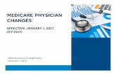 MEDICARE PHYSICIAN CHANGES - Medtronic PHYSICIAN CHANGES EFFECTIVE JANUARY 1, 2017 (CY 2017) CRHF Economics & Health Policy December 1, 2016 DISCLAIMER ...
