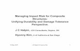 Managing Impact Risk for Composite Structures: Unifying Durability and ... · 10 May 2007 JCHalpin & Hyonny Kim 1 Managing Impact Risk for Composite Structures: Unifying Durability