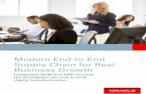 Modern End-to-End Supply Chain for Real Business … End-to-End Supply Chain for Real Business Growth Integrated SCM and ERP provide the foundation for end-to-end digital transformation.