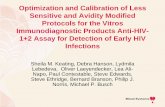 Optimization and Calibration of Less Sensitive and Avidity ... · Optimization and Calibration of Less Sensitive and Avidity Modified Protocols for the Vitros Immunodiagnostic Products