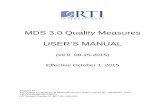 MDS 3.0 Quality Measures User's Manual - v9 - PointRight · MDS 3.0 Quality Measures USER’S MANUAL ... Chapter 2 MDS 3.0 Quality Measures Logical Specifications ... 2015 (v9.0)
