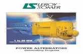 POWER ALTERNATORS - Leroy-Somer long service life. The type of bearing (ball bearing or sleeve bearing) and their size are defined by the drive speed, the weight of the rotating