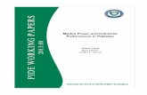 P Market Power and Industrial Performance in Pakistan G Paper/WorkingPaper-88.pdf · PIDE Working Papers 2013: 88 Market Power and Industrial Performance in Pakistan Akbar Ullah Pakistan