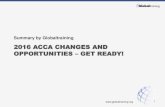 2016 ACCA CHANGES AND OPPORTUNITIES GET READY!online.globaltraining.org/downloads/ACCA is Changing 2016 Online.pdf · 2016 ACCA CHANGES AND OPPORTUNITIES – GET READY! ... F8 F7