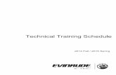 Technical Training Schedule - Evinrude Outboard Motorsgov.evinrude.com/2014-15 Tech Training Schedule... · Welcome to the Evinrude Outboard Propulsion System Service Training Program.