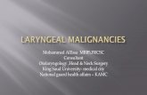 Consultant Otolaryngology ,Head & Neck Surgery King …fac.ksu.edu.sa/sites/default/files/laryngeal_malignancies_0.pdf · Consultant Otolaryngology ,Head & Neck Surgery King Saud
