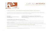 call to artists - Public Art to artists request for proposals Call To Artists - Rossdale Pocket Park Public Art Project ... PROPOSAL PACKAGE One summary of the proposed artwork ...