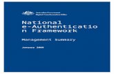 National e Authentication Framework - … · Web viewNational e-Authentication Framework – Management Summary – January 2009Page 2 of 14 This document is currently under review