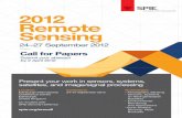 2012 Remote Sensing - SPIEspie.org/Documents/ConferencesExhibitions/ERS12-Call-for-papers.pdfThe 2012 symposium in Edinburgh, ... • radiative transfer modelling • water quality