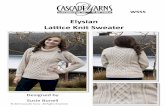 Elysian Lattice Knit Sweater - Cascade Yarns · Elysian Lattice Knit Sweater y Susie onell Skill Level: Intermediate ... US 6 & 7/ 16” circular and DPN knitting needles in both