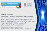 Shared Services: Concepts, Clients, Consumers, …uknowledgeshare.com/wp-content/uploads/Shared-Services-Concepts...Shared Services: Concepts, Clients, Consumers, Stakeholders. ...