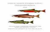 COASTAL SALMON SPAWNING SURVEY PROCEDURES MANUAL … · COASTAL SALMON SPAWNING SURVEY PROCEDURES MANUAL ... (BSF) INSTRUCTIONS ... study was obtained through a U.S. Letter of Agreement