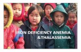 B Major Thalassemia - sbmu.ac.irpchd.sbmu.ac.ir/uploads/Iron_defficiency_and_thalassemia.pdfB Thalassemia trait / Iron Deficiency Anemia B. Th. Trait: Increase of RBC- Mild Erythrocytosis,