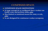 CONFINED SPACE - United States Energy Association · CONFINED SPACE Non-Permit Non-permit confined space means a confined space that does not contain or, with respect to atmospheric