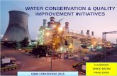 WATER CONSERVATION & QUALITY IMPROVEMENT INITIATIVES 2013 Presentations/Day-2 at PMI... · WATER CONSERVATION & QUALITY IMPROVEMENT INITIATIVES H.S.BAGGA ... Kawas Gas Power Project