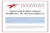 Special Education Policies & Procedures - llacharter.orgSpecial Education Policies & Procedures ... This Policies and Procedures Manual ensures the ... the Utah State Office of Education