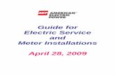 Guide for Electric Service and Meter Installations April … Service and Meter Installations April 28, 2009 . Preface This booklet is not intended to conflict with the National Electrical