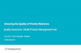 Ensuring the Quality of Priority Medicines - PQM-USAID · Ensuring the Quality of Priority Medicines ... Procurement eligibility mRDTs . HIV ... funding according to the World Bank’s