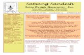 Satsang Sandesh - India Temple€¦ ·  · 2017-08-29Satsang Sandesh India Temple Association, Inc. Hindu Temple, 25 E. Taunton Ave, Berlin, NJ 08009 SOUTH JERSEY ♦ DELAWARE ♦