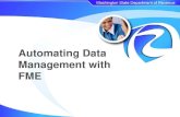 Automating Data Management with FME Workbench(s) Data Mapping Attr1 Attr2 Attr3 Derived Prod Info Attr1 Attr2 Attr3. 3 – Download Data. County FTP. FME Workbench(s) Map data to Standard.