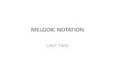 MELODIC NOTATION · MELODIC NOTATION UNIT TWO . This is the equivalence between Latin and English notation: ... As we said in the last lesson, rhythm consists of a series of beats
