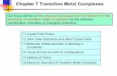 Chapter 7 Transition Metal Complexes - Yonseichem.yonsei.ac.kr/chem/upload/CHE6201-01/124185240269303.pdf · 7.6 Electronic Structure of Transition Metal Complexes 7.3 Molecular Orbital