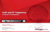 VoIP and IP Telephony - Jisc Agenda • Verizon Business – Brief Introduction • Everything to IP • A Carrier’s Network Fabric • How do Enterprises use the new IP Fabric?